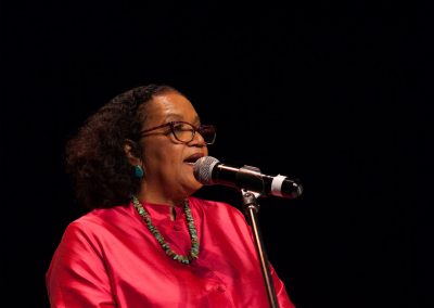 Poet Laureate of Jamaica, Lorna Goodison, speaks at the 5th African Women International Writers Symposium (Sep. 2017)